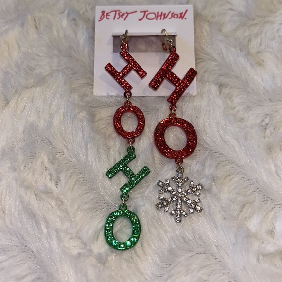 Betsey Johnson Christmas Mismatch Earrings - Picture 4 of 6